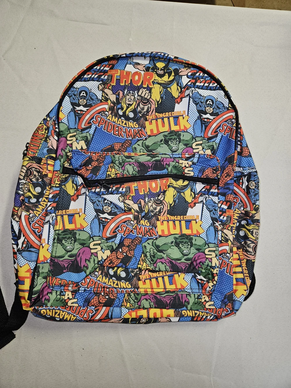 Marvel Comics Avengers Backpack Retro All Over Print School Book Bag Spider-Man